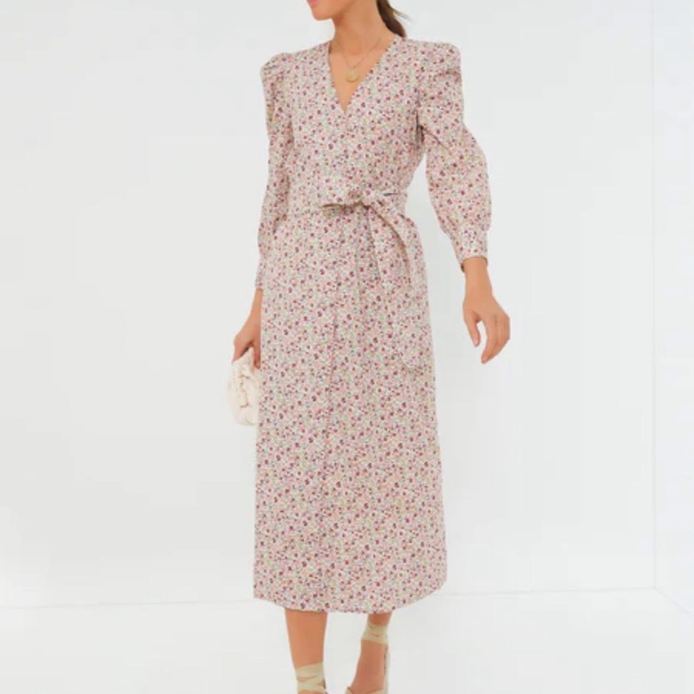 Floral V-Neck Midi Dress